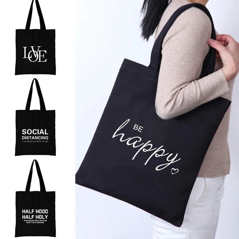 Women'S Bags Holiday - Kawaii الكرتون البرتقال القط طباعة أسود