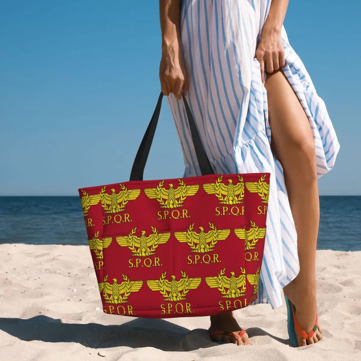 Women Bags Rome - حقيبة رياضية رومانية SPQR للشاطئ والرياضة