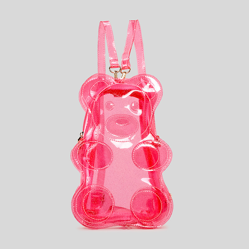 Jelly Bag Clear Pvc - الجدة بريق شفاف الدب على شكل