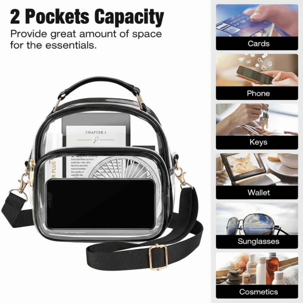 Jelly Bag Clear Pvc - حقائب يد شفافة مقاومة للماء للارتداء
