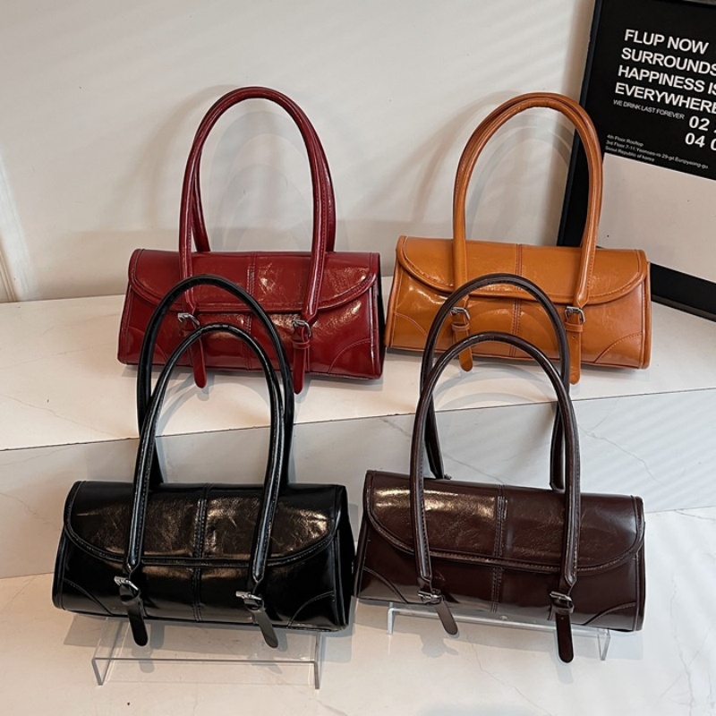 Women Bags For Airport - عالية الجودة بورجوندي بو الجلود تحت