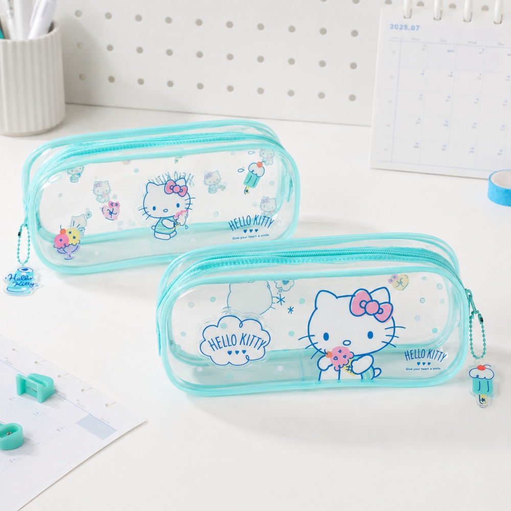 Jelly Bag Clear Pvc - حافظة أقلام هيلو كيتي سانريو الأصلية