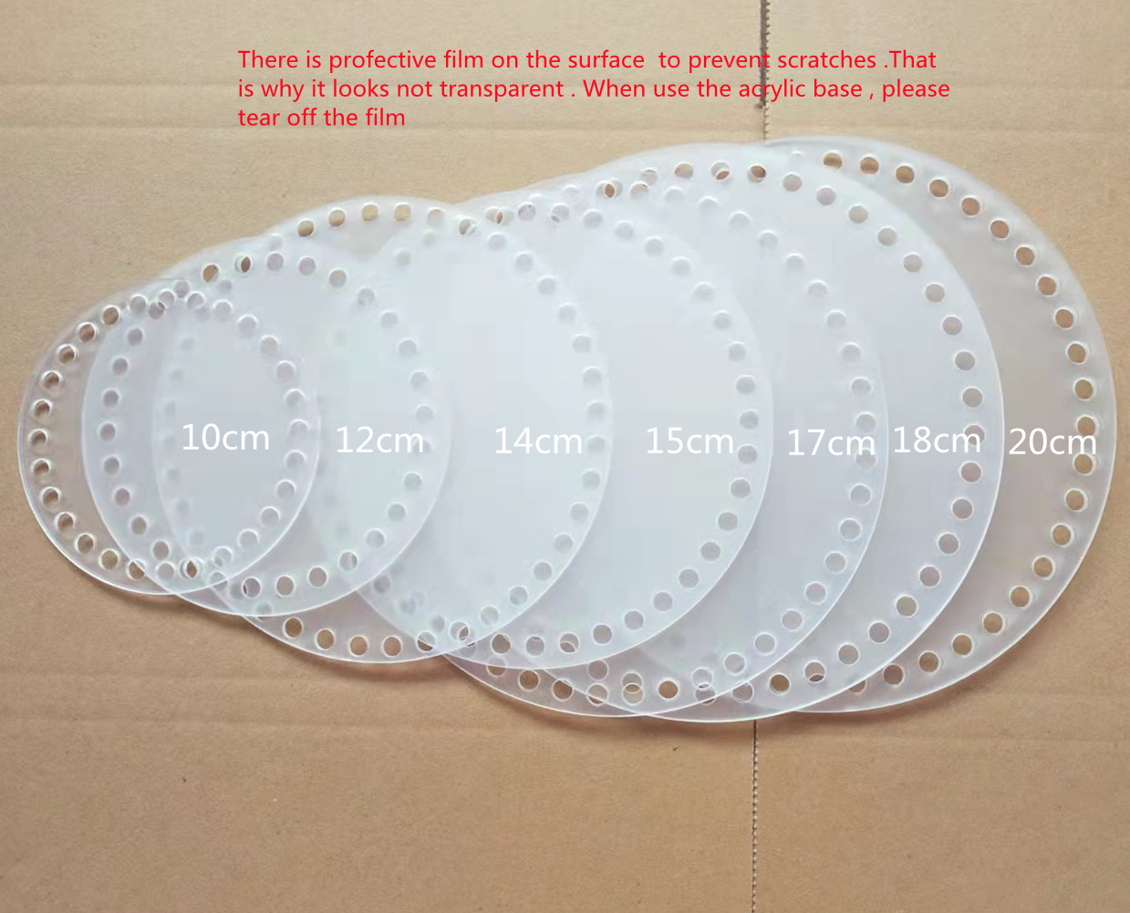 Circle Round Bag - لوح أكريليك شفاف مستدير ، إكسسوارات