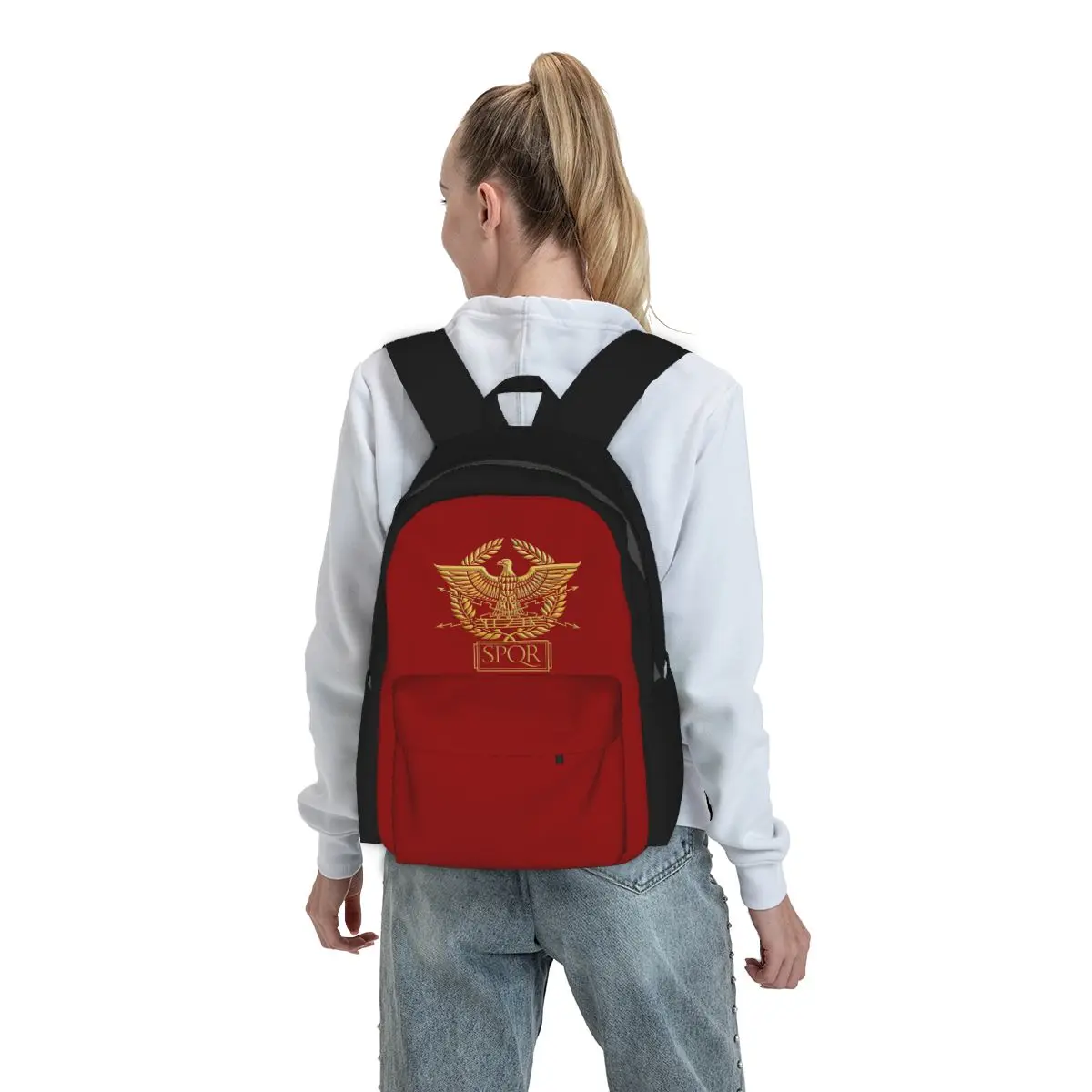 Women Bags Rome - حقيبة ظهر رومانية SPQR من روما،