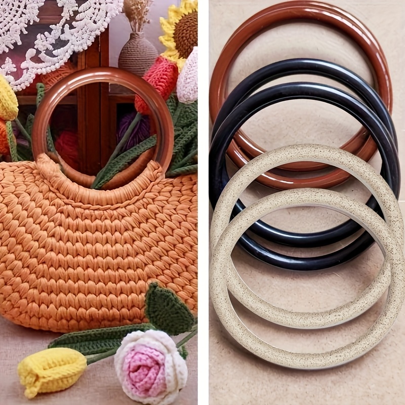 Circle Round Bag - مقابض حقائب دائرية صلبة من البلاستيك