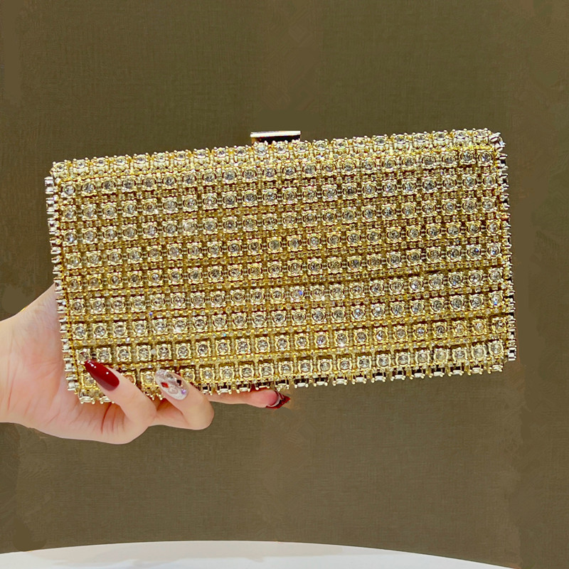 Women Bags High End Brands - حقيبة سهرة نسائية فاخرة مرصعة بالكامل