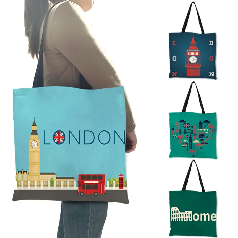 Women Bags Rome - عالية الجودة الكتان حقيبة كتف لندن
