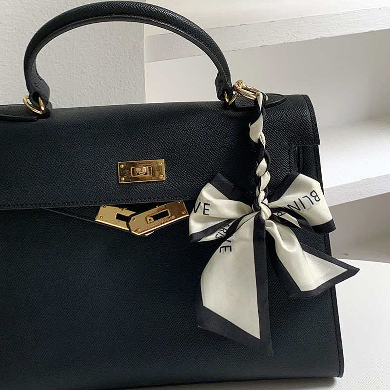 Women Bags Ysl - وشاح حريري جديد ملون محبوك يدويًا