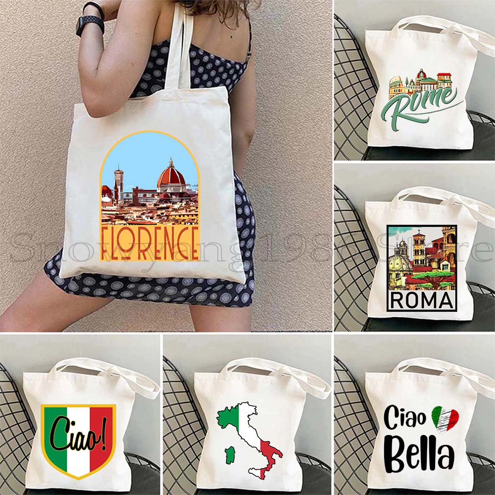 Women Bags Rome - حقيبة حمل قماش للنساء ، حقيبة