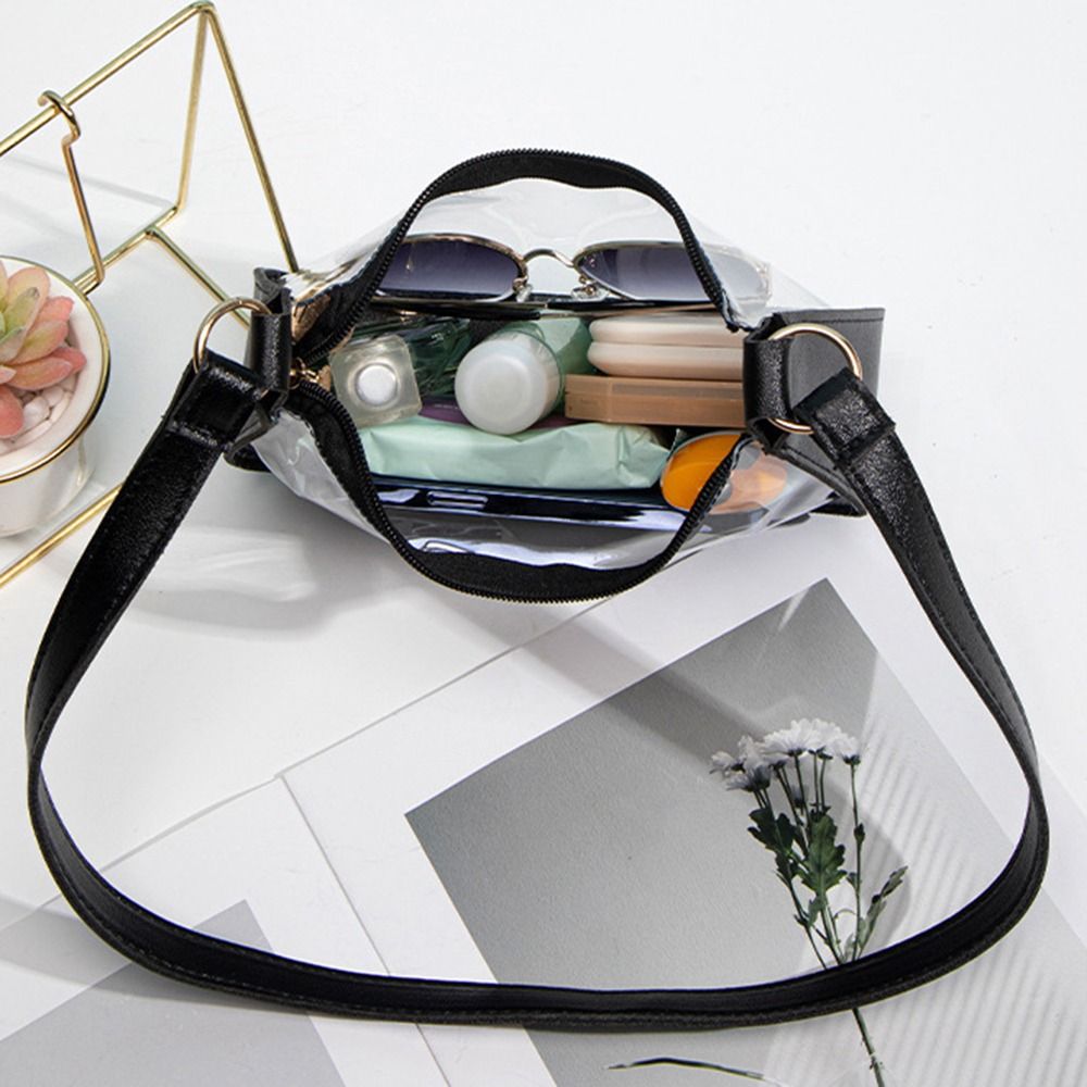 Jelly Bag Clear Pvc - حقيبة كروس بودي مقاومة للماء، حقيبة