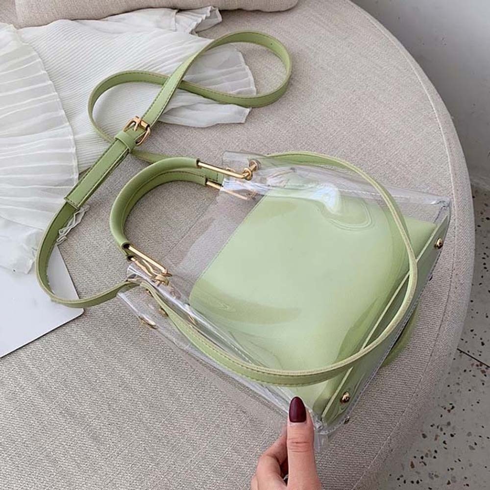 حقيبة يد شفافة ملونة مقاومة لل - مراجعة Jelly Bag Clear Pvc وسعره