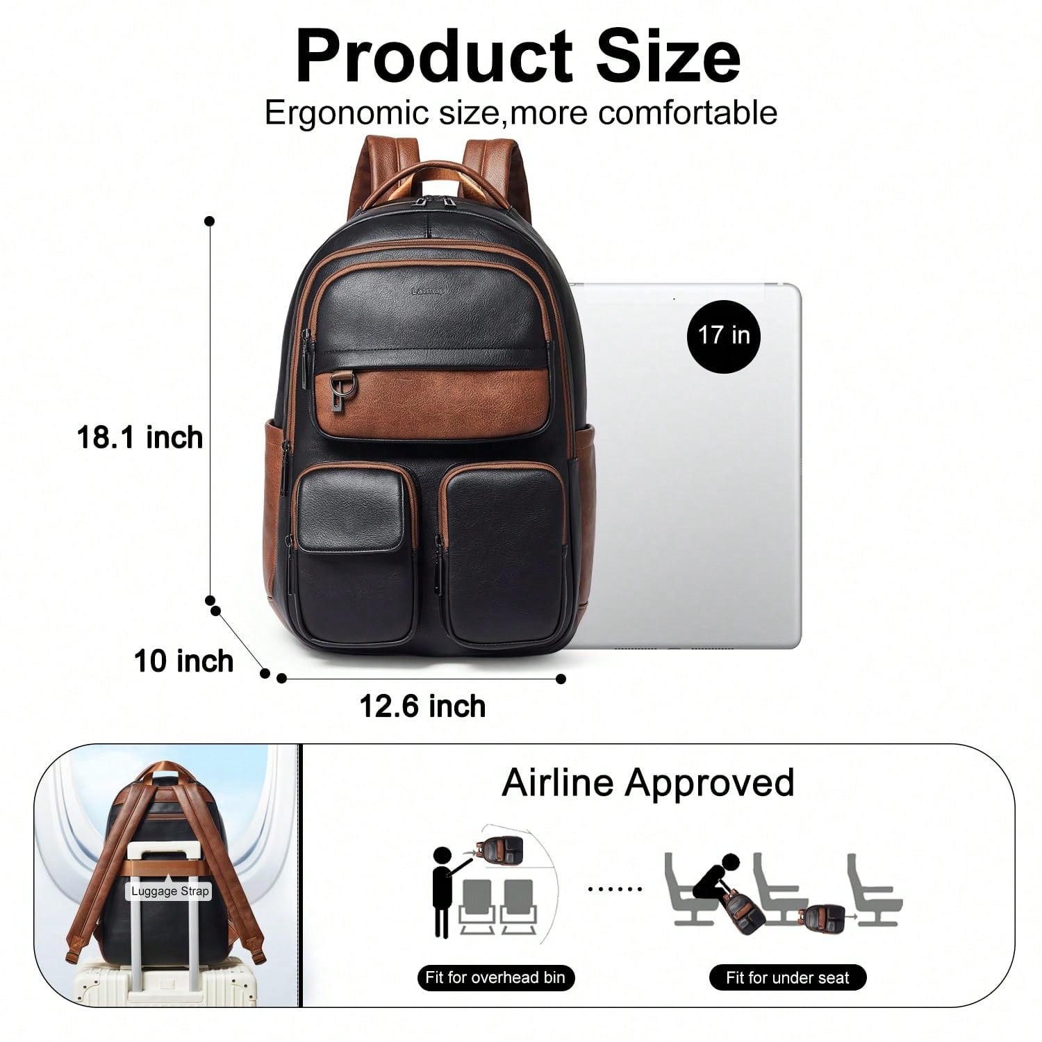 حقيبة ظهر من الجلد النباتي من  - مراجعة Women'S Work Bags Designer وسعره