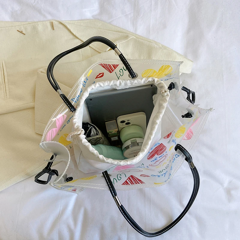 الصيف حقيبة شفافة تصميم المحبة - مراجعة Jelly Bag Clear Pvc وسعره