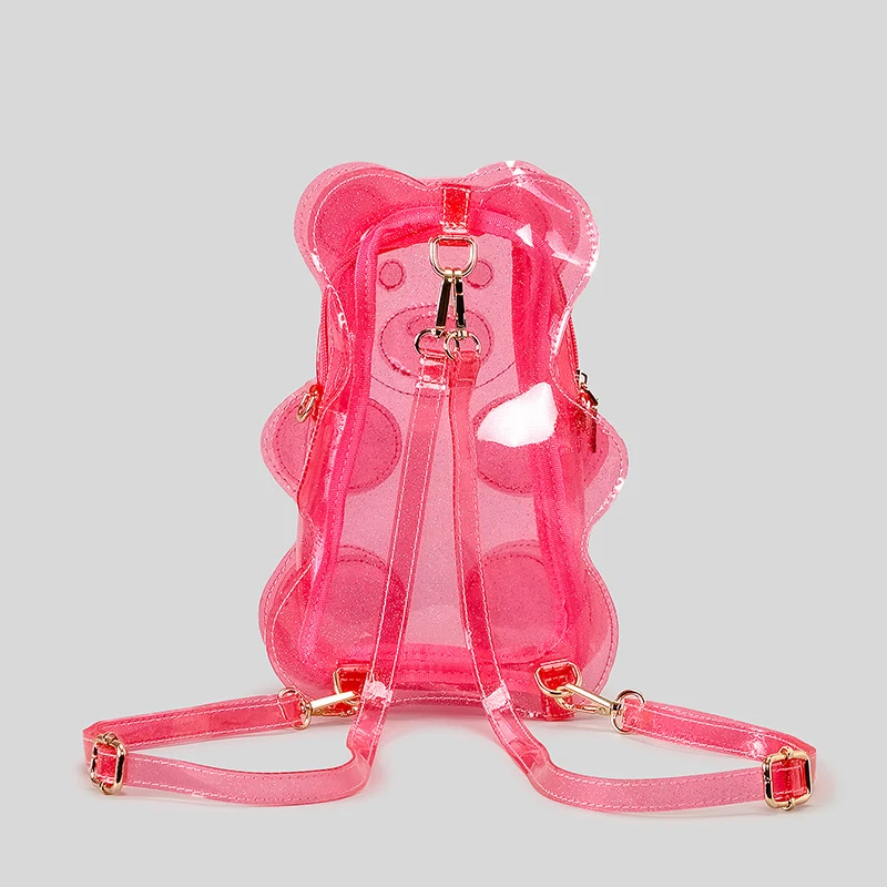 الجدة بريق شفاف الدب على شكل ا - مراجعة Jelly Bag Clear Pvc وسعره