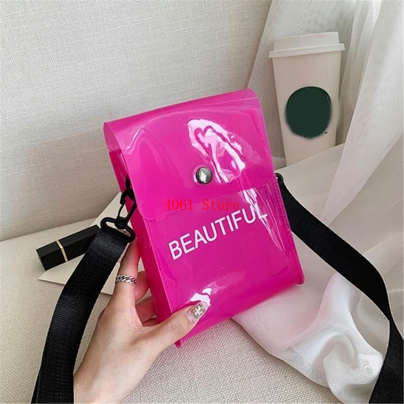 واضح حقيبة كروسبودي لون الحلوى - مراجعة Jelly Bag Clear Pvc وسعره