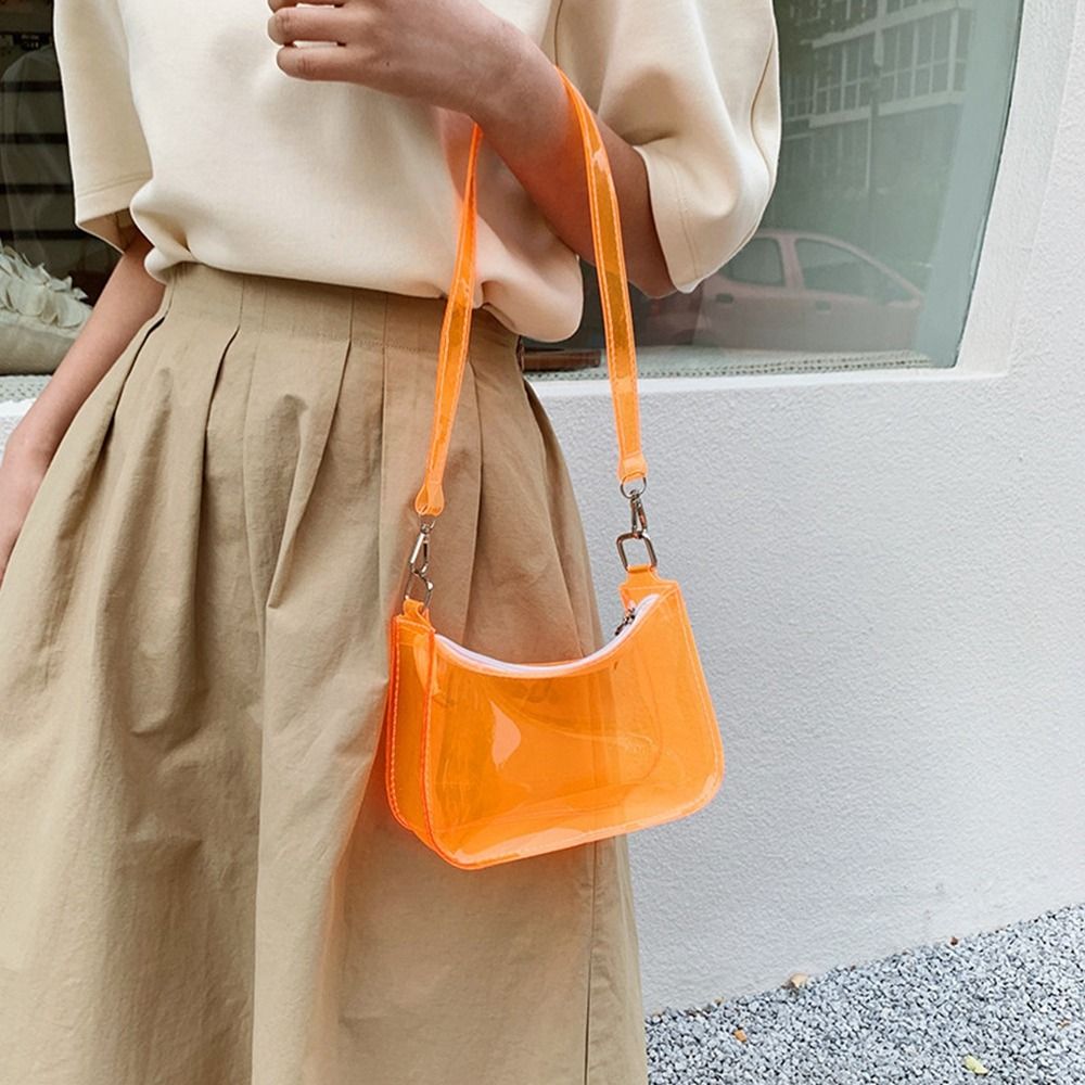 حقيبة كتف عصرية شفافة من مادة  - مراجعة Jelly Bag Clear Pvc وسعره