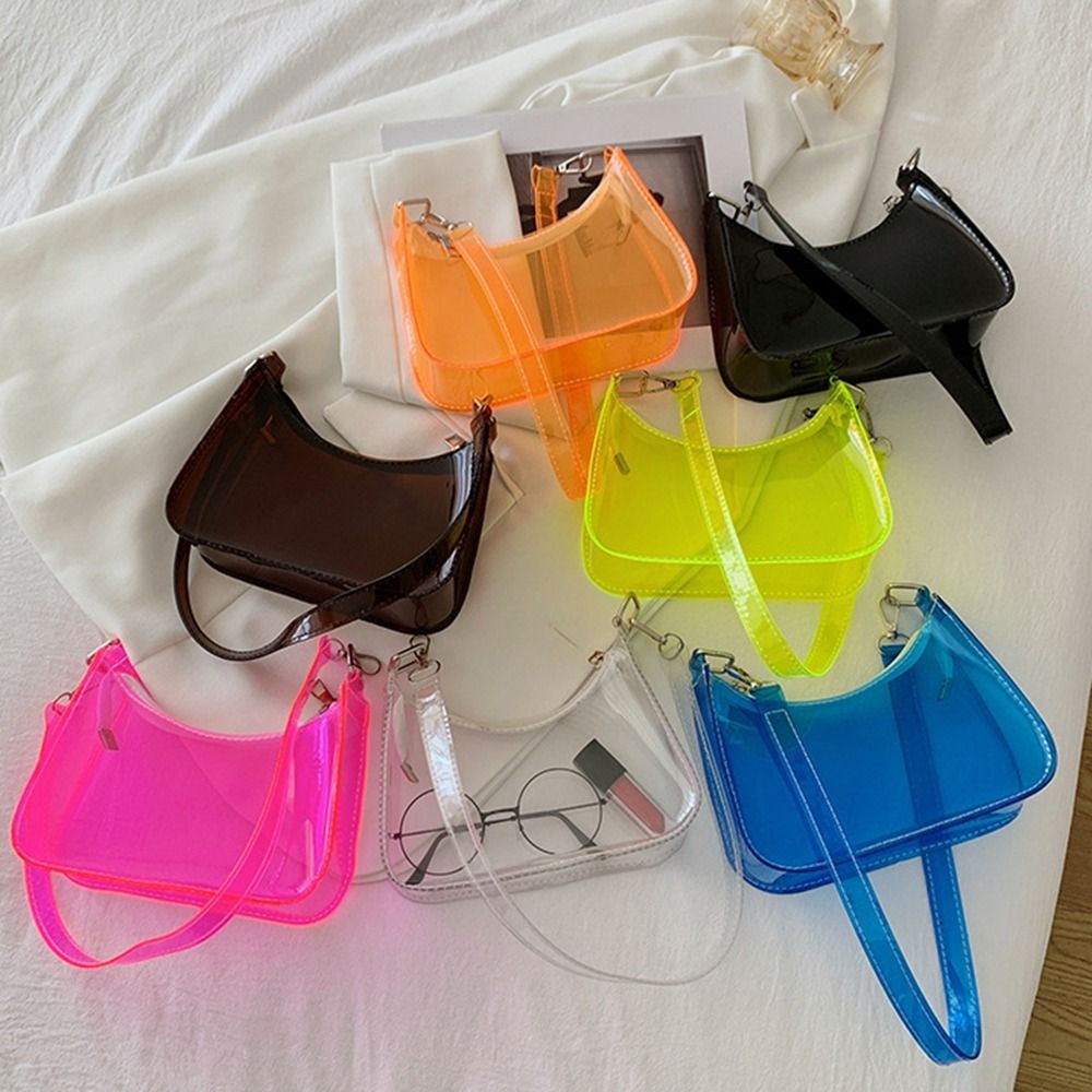حقيبة كتف عصرية شفافة من مادة  - مراجعة Jelly Bag Clear Pvc وسعره