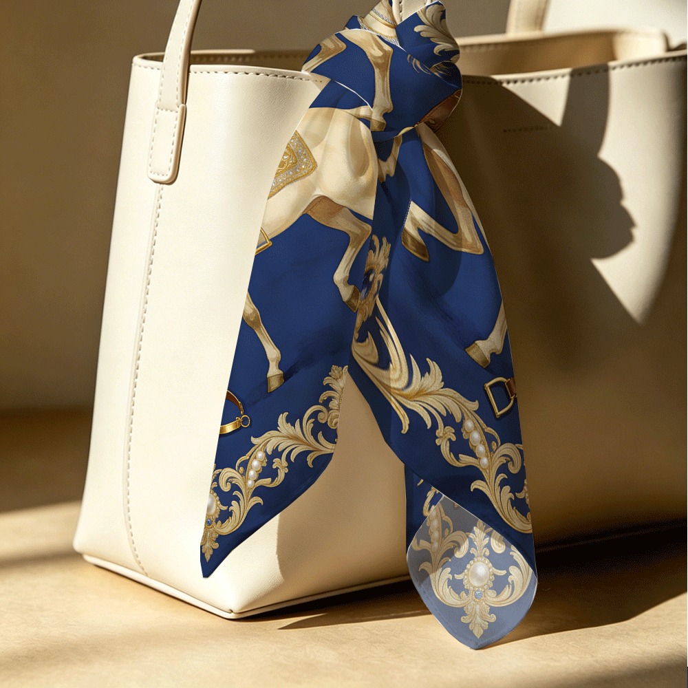 نقشة حصان أبيض ووشاح حريري على - مراجعة Women Bags White وسعره