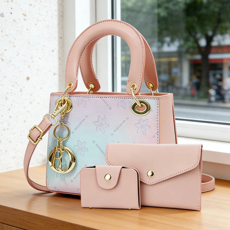 مجموعة حقائب كتف مطبوعة بتدرج  - مراجعة Women Bags And Purses وسعره