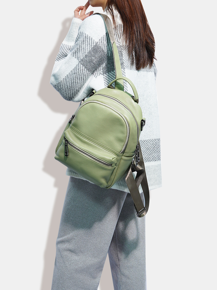حقيبة ظهر من الجلد بسعة كبيرة  - مراجعة Women Bags White وسعره