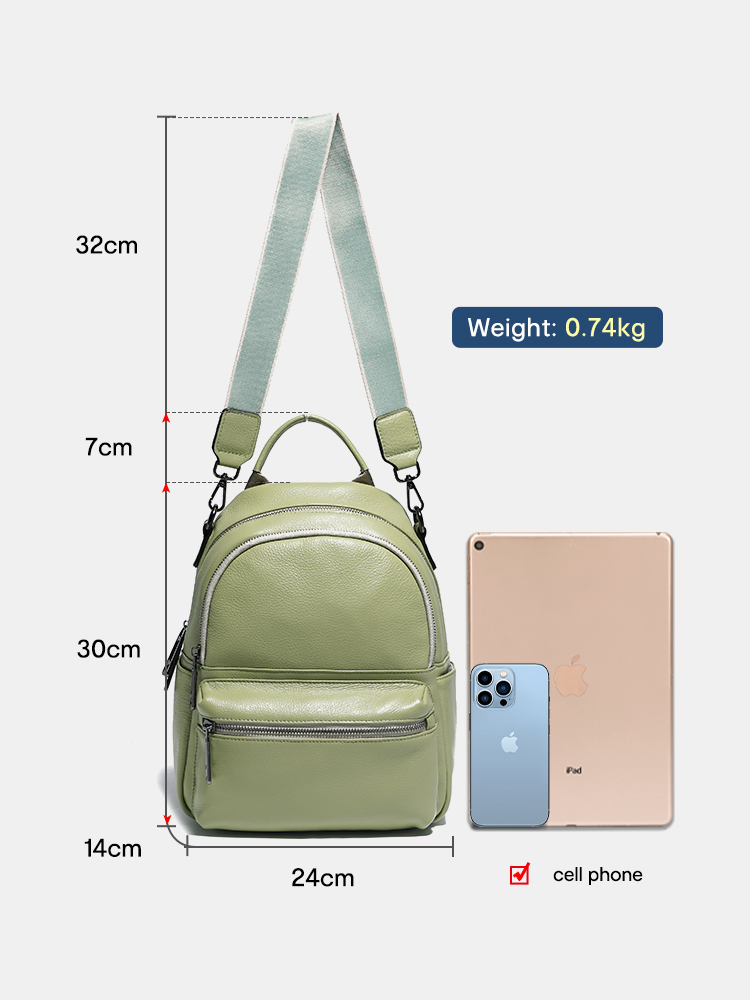 حقيبة ظهر من الجلد بسعة كبيرة  - مراجعة Women Bags White وسعره