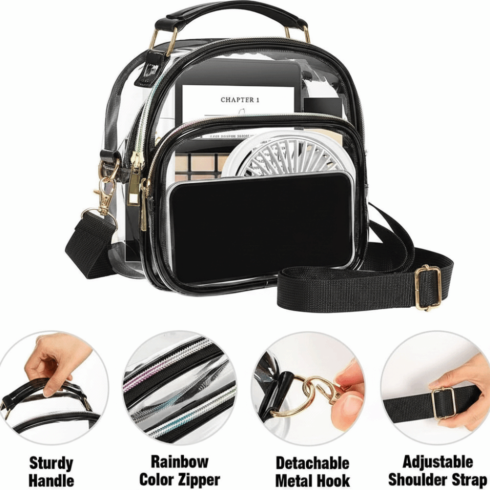 حقائب يد شفافة مقاومة للماء لل - مراجعة Jelly Bag Clear Pvc وسعره
