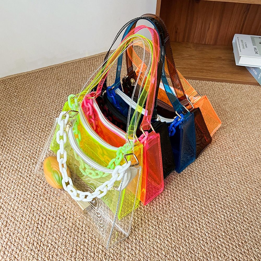 حقيبة جيلي شفافة من كلوريد الب - مراجعة Jelly Bag Clear Pvc وسعره