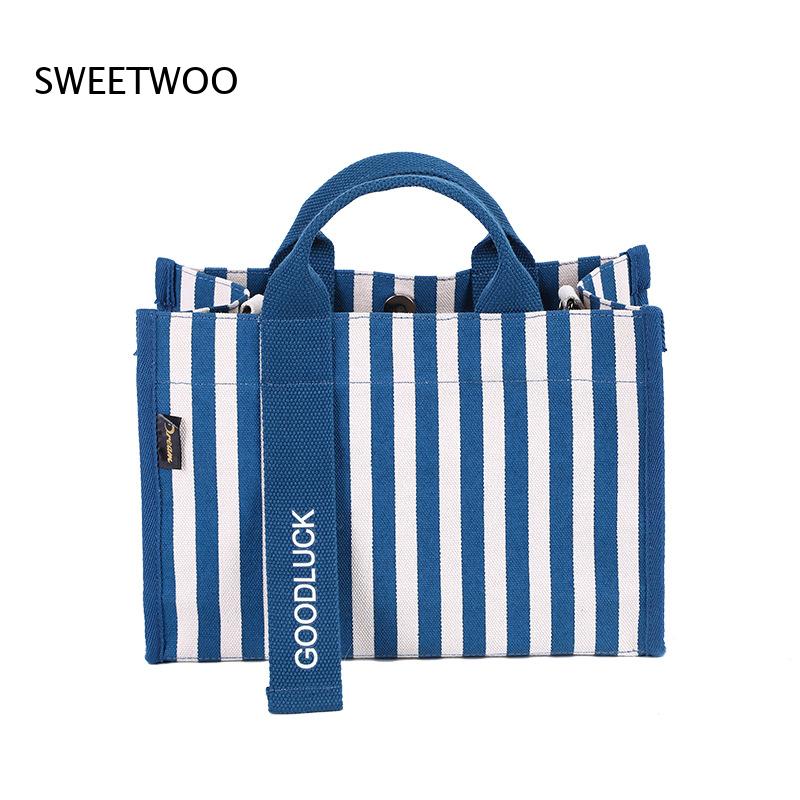 حقيبة يد صغيرة من القماش بخطوط - مراجعة Women Hand Bags For Office وسعره