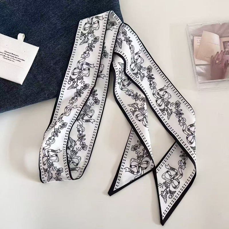 وشاح طويل مزدوج الوجهين بنقشة  - مراجعة Women Bags White وسعره