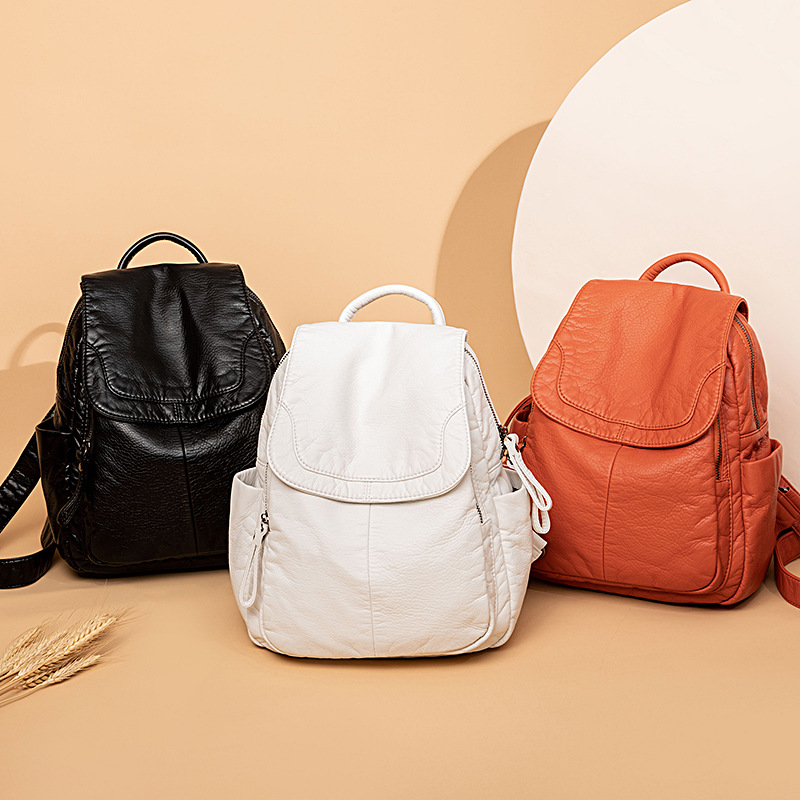 حقيبة ظهر من الجلد الأبيض المغ - مراجعة Women Bags White وسعره