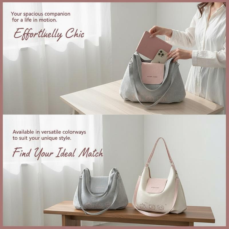 حقيبة كتف جديدة بتصميم كرتوني  - مراجعة Women Bags White وسعره
