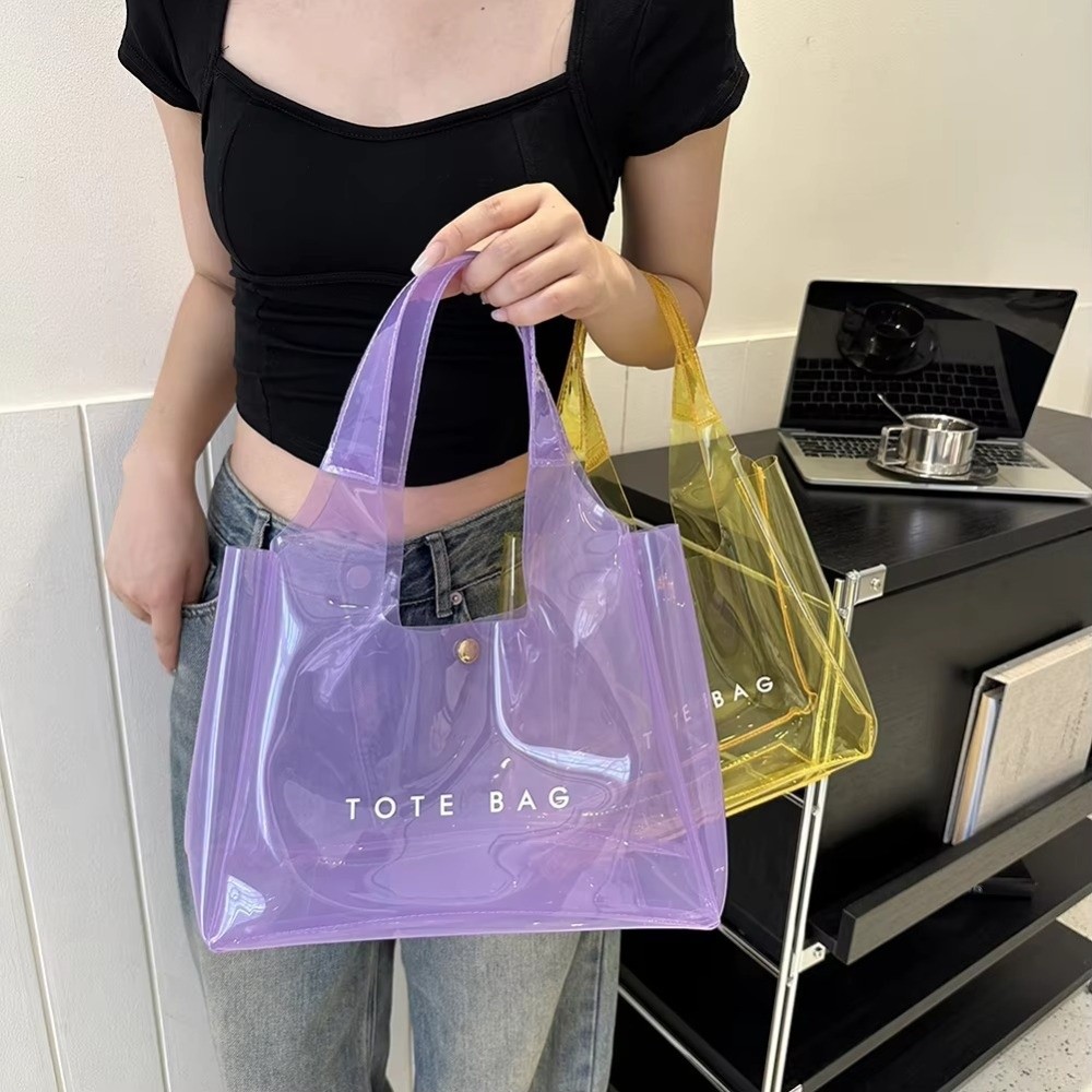 حقيبة كتف شفافة من مادة PVC عص - مراجعة Jelly Bag Clear Pvc وسعره