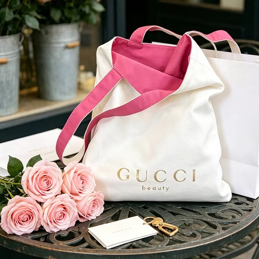 حقيبة يد نسائية من قماش GUCCI  - مراجعة Women Bags White وسعره